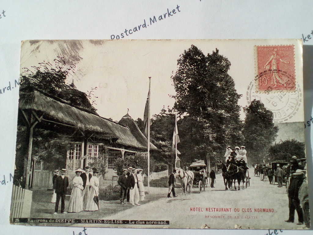 /France/Dieppe/FR_place_1906_Dieppe. MARTIN-EGLISE Le clos normand Hotel Restaurant.jpg